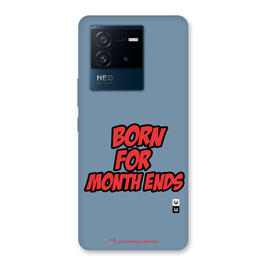 Born for Month Ends SteelBlue Back Case for Vivo iQOO Neo 6 5G