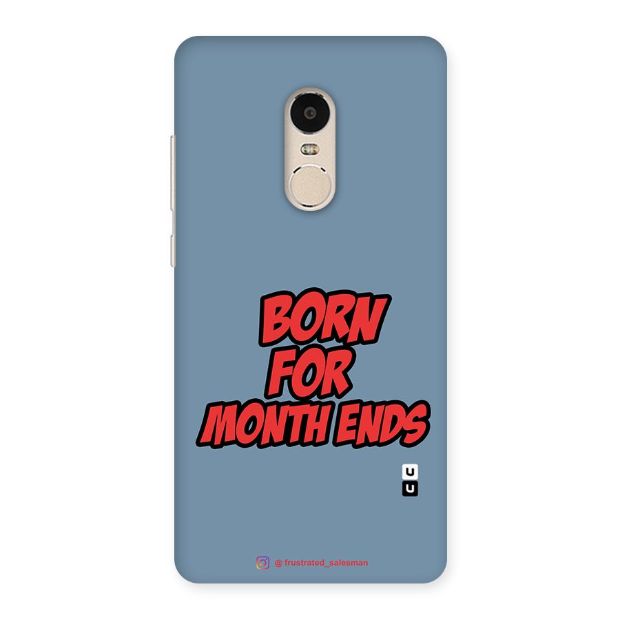 Born for Month Ends SteelBlue Back Case for Xiaomi Redmi Note 4