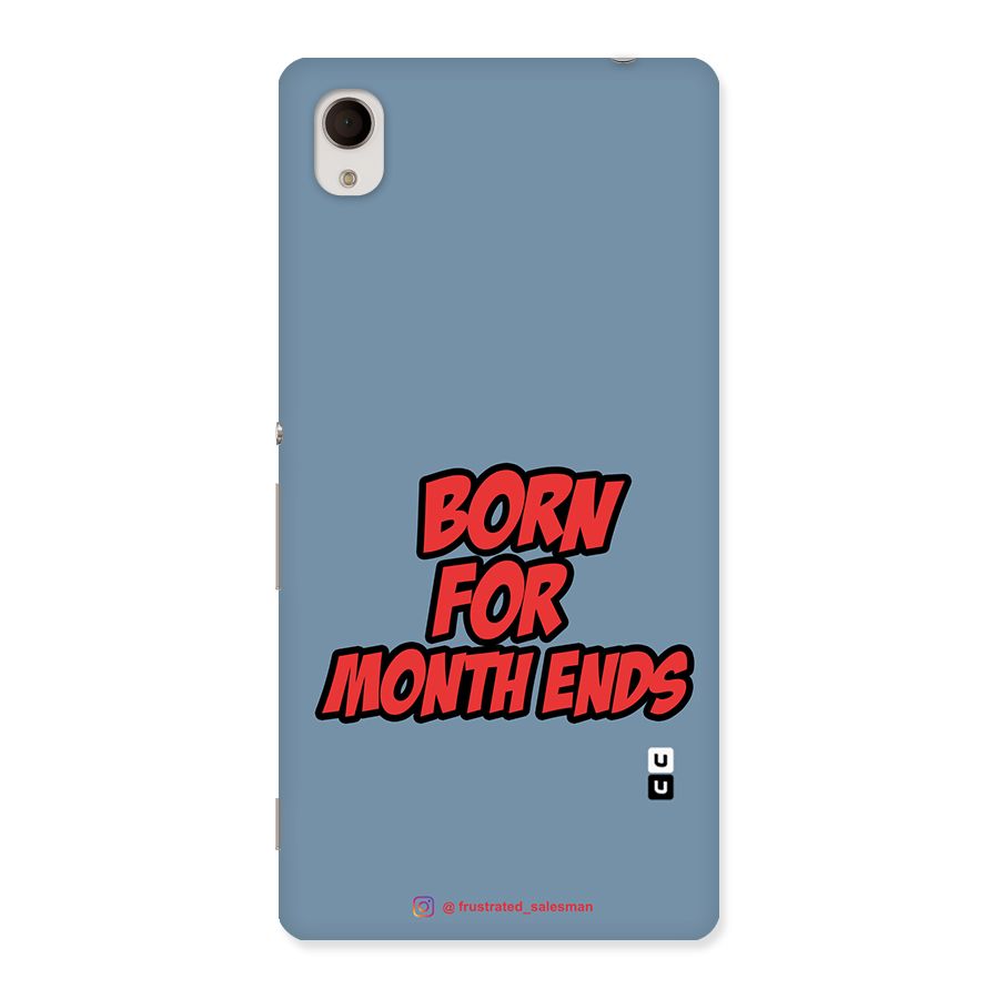 Born for Month Ends SteelBlue Back Case for Xperia M4 Aqua