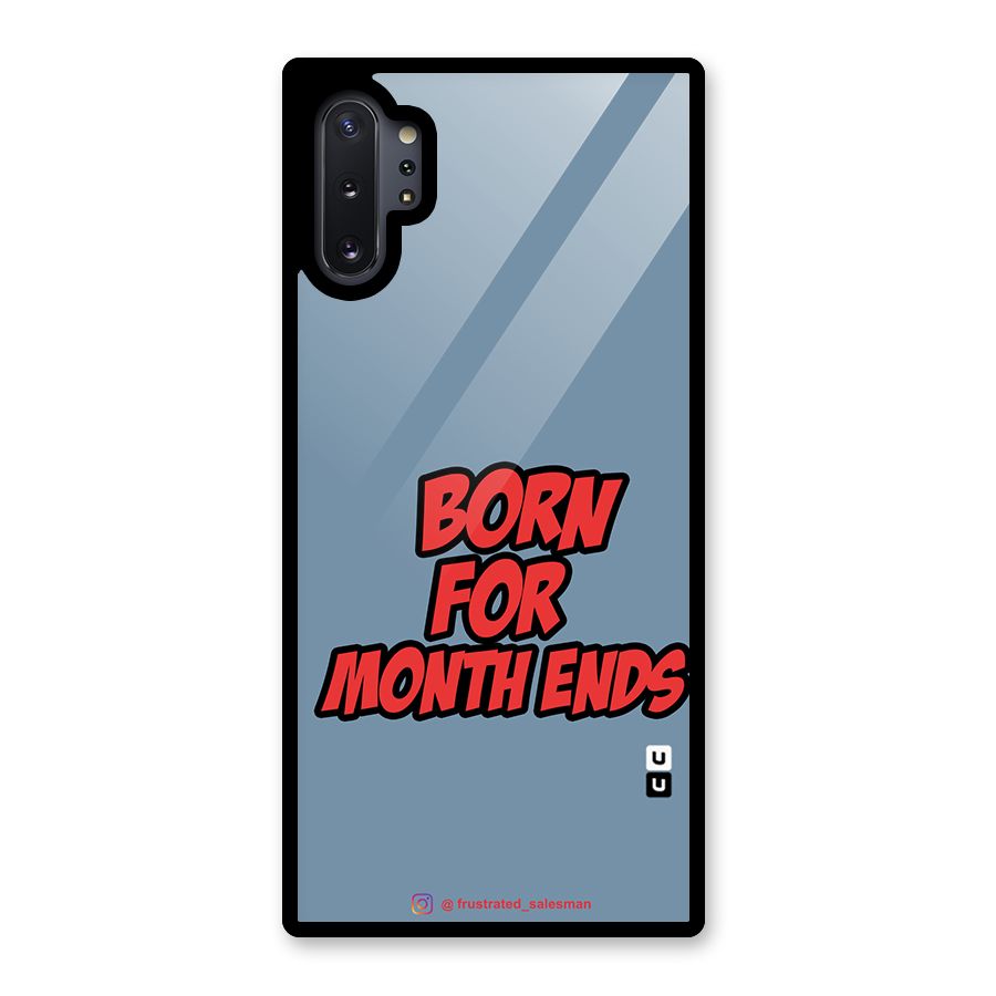 Born for Month Ends SteelBlue Glass Back Case for Galaxy Note 10 Plus