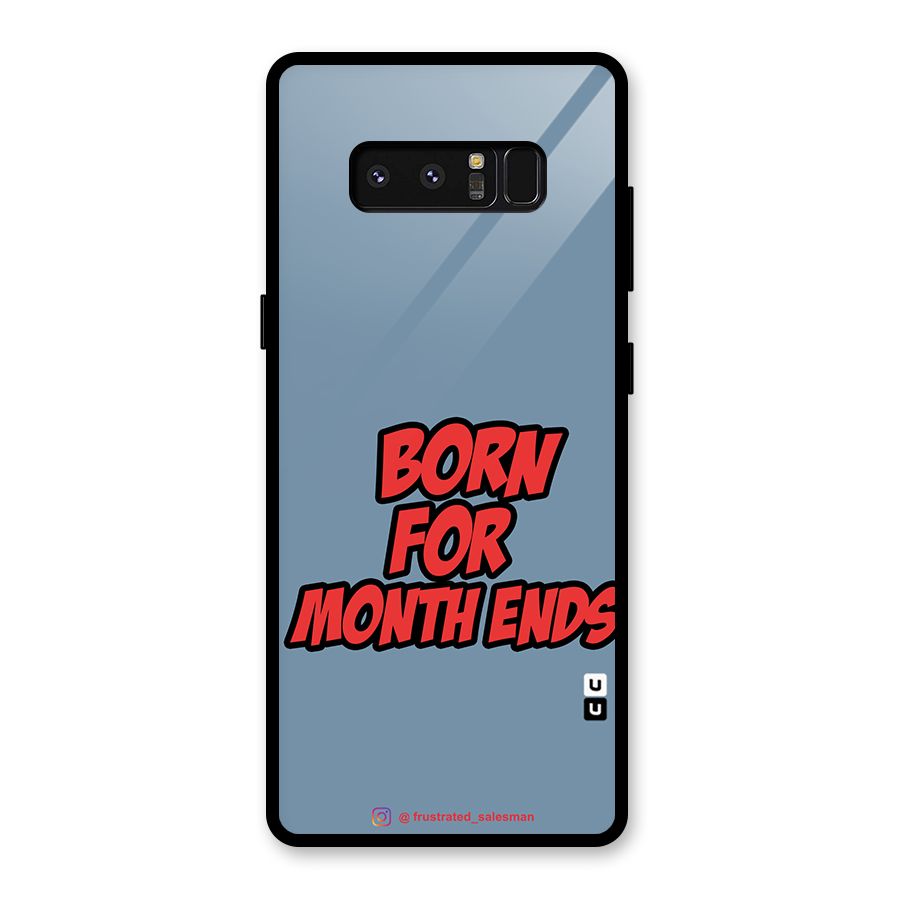 Born for Month Ends SteelBlue Glass Back Case for Galaxy Note 8
