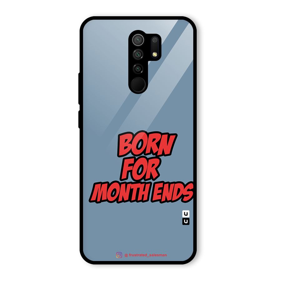 Born for Month Ends SteelBlue Glass Back Case for Poco M2
