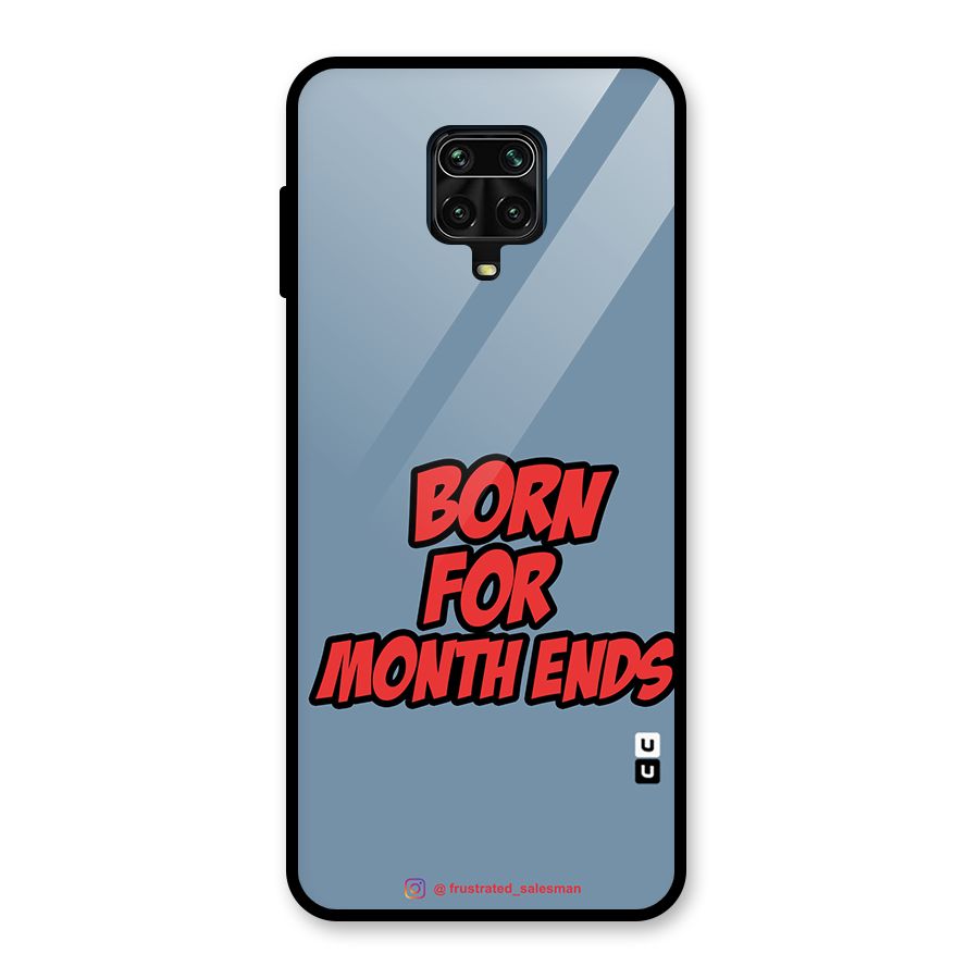 Born for Month Ends SteelBlue Glass Back Case for Redmi Note 9 Pro Max