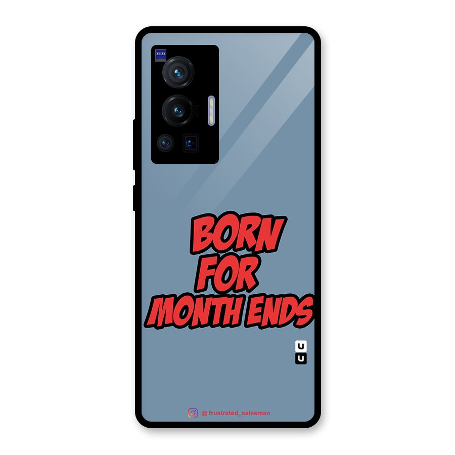 Born for Month Ends SteelBlue Glass Back Case for Vivo X70 Pro