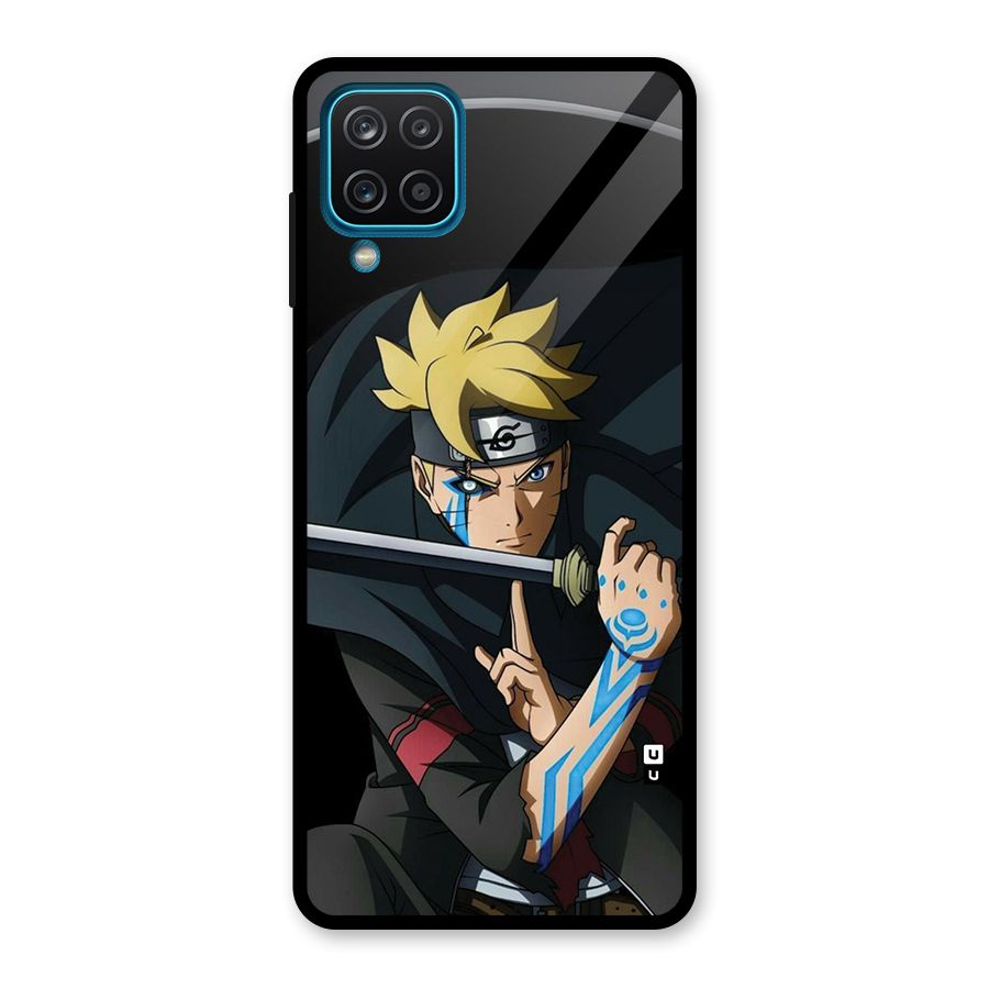 Boruto Uzumaki Stance Glass Back Case for Galaxy A12