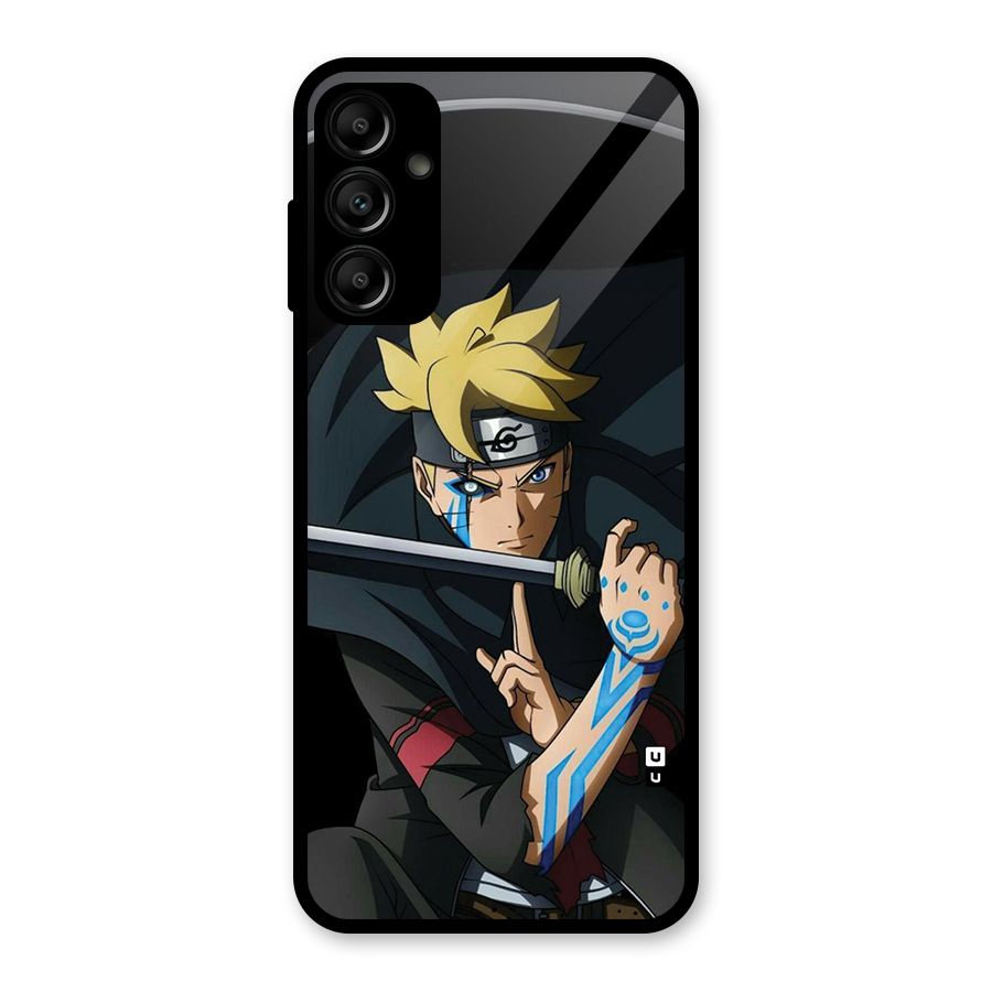 Boruto Uzumaki Stance Glass Back Case for Galaxy A14 5G