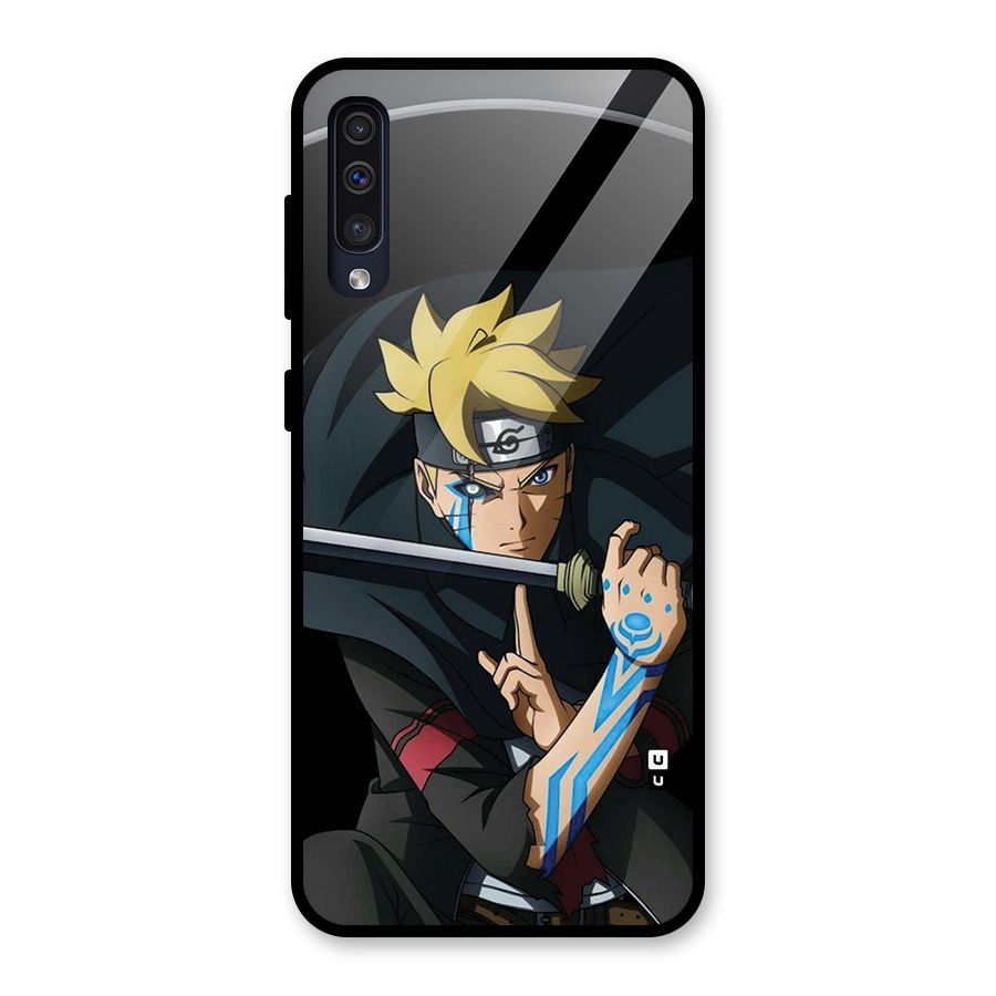 Boruto Uzumaki Stance Glass Back Case for Galaxy A30s