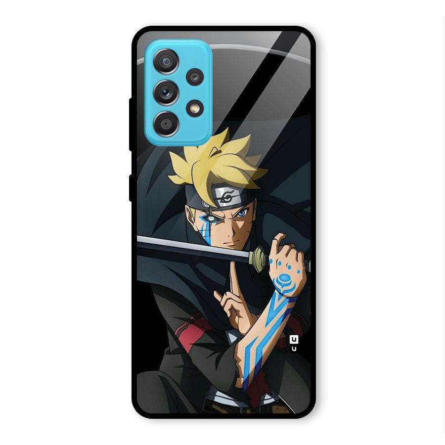 Boruto Uzumaki Stance Glass Back Case for Galaxy A52s 5G
