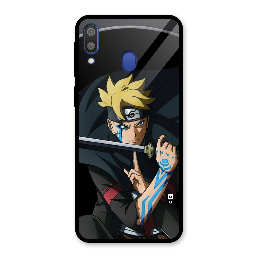 Boruto Uzumaki Stance Glass Back Case for Galaxy M20