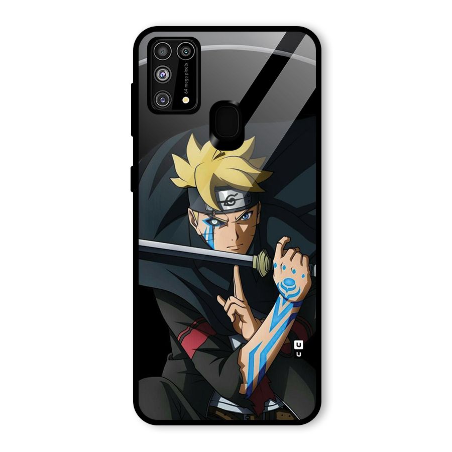 Boruto Uzumaki Stance Glass Back Case for Galaxy M31