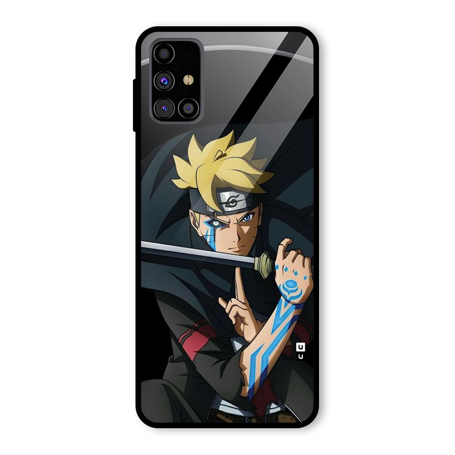 Boruto Uzumaki Stance Glass Back Case for Galaxy M31s