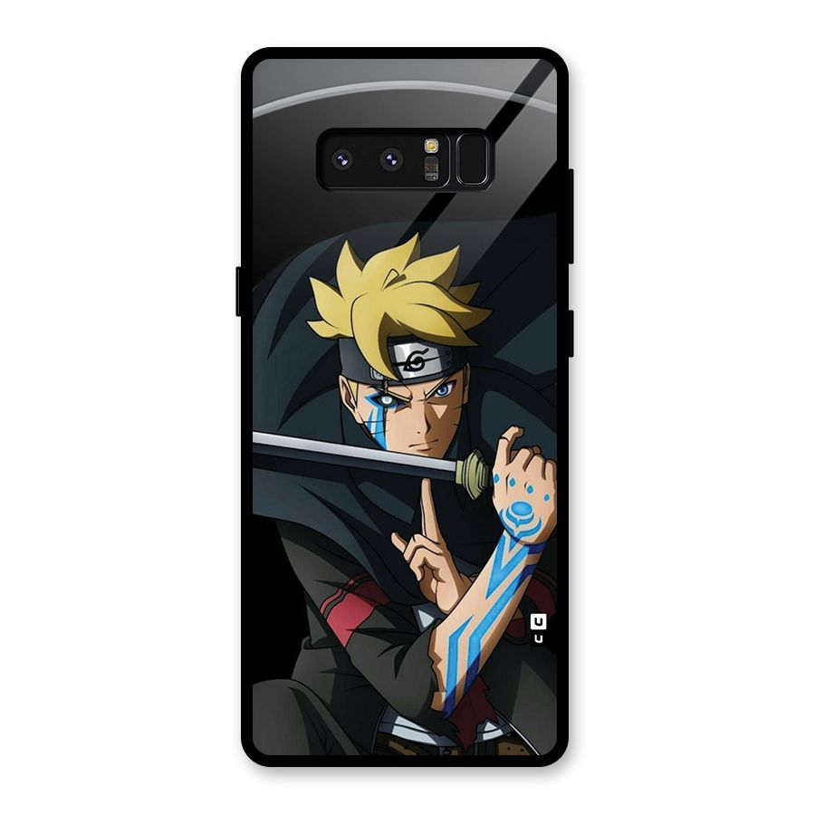 Boruto Uzumaki Stance Glass Back Case for Galaxy Note 8