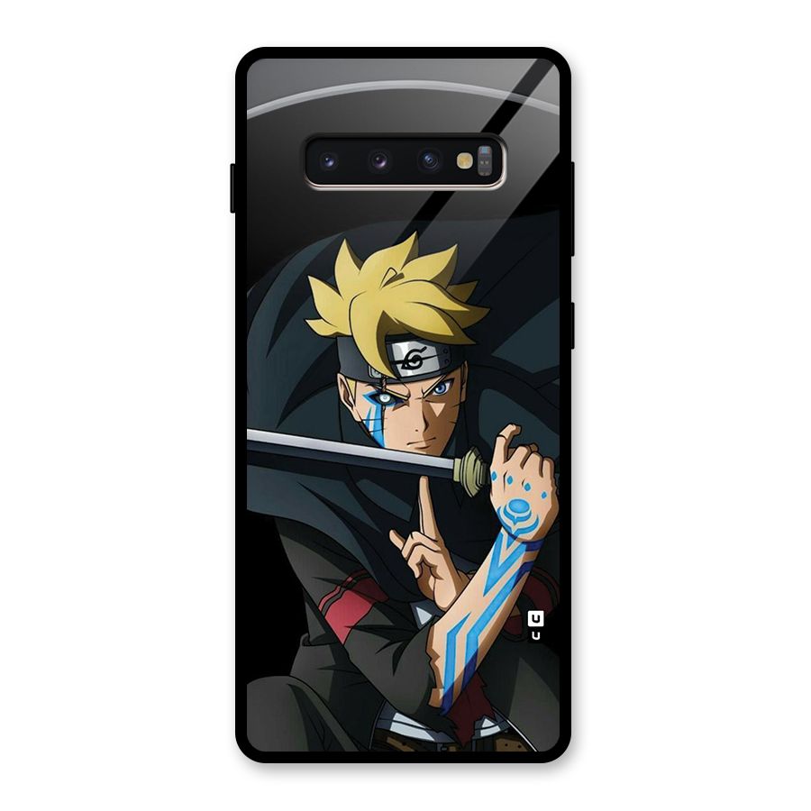 Boruto Uzumaki Stance Glass Back Case for Galaxy S10 Plus