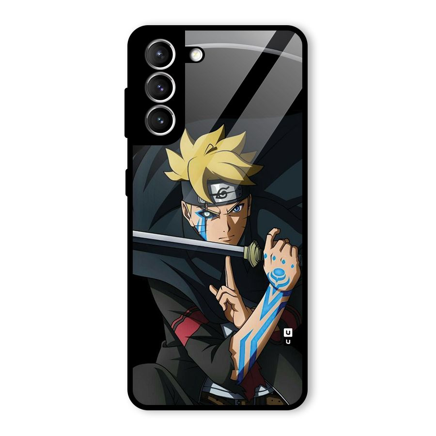 Boruto Uzumaki Stance Glass Back Case for Galaxy S21 5G