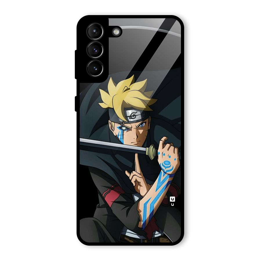 Boruto Uzumaki Stance Glass Back Case for Galaxy S21 Plus