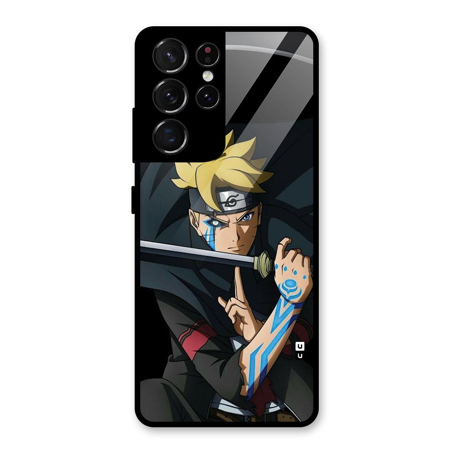 Boruto Uzumaki Stance Glass Back Case for Galaxy S21 Ultra 5G