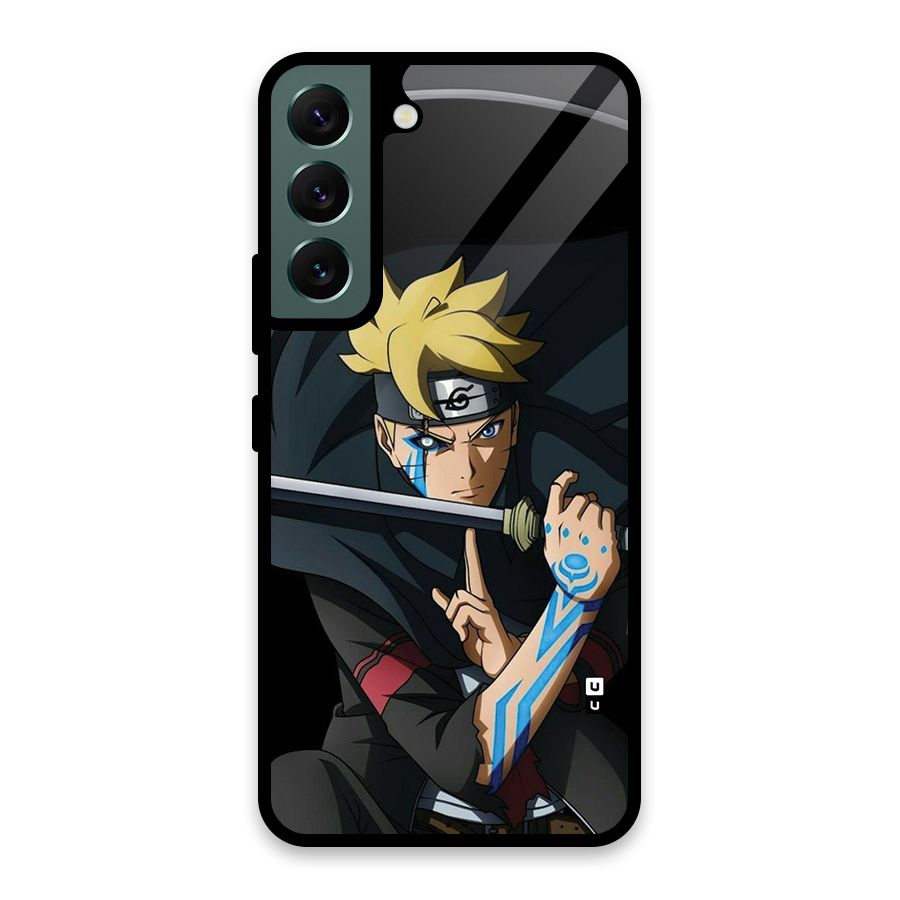 Boruto Uzumaki Stance Glass Back Case for Galaxy S22 5G