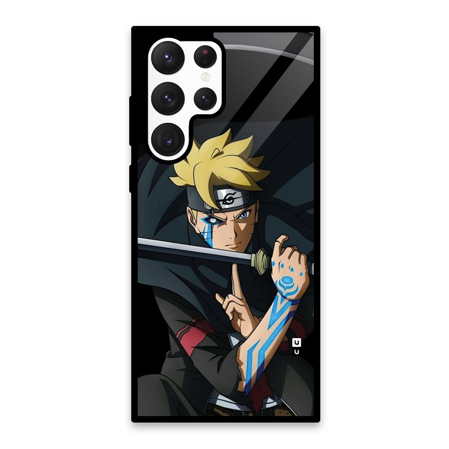 Boruto Uzumaki Stance Glass Back Case for Galaxy S22 Ultra 5G