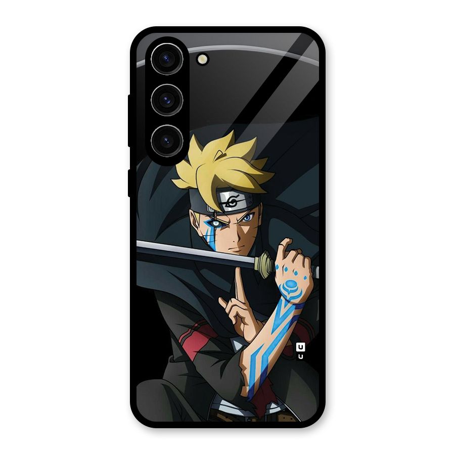 Boruto Uzumaki Stance Glass Back Case for Galaxy S23 Plus