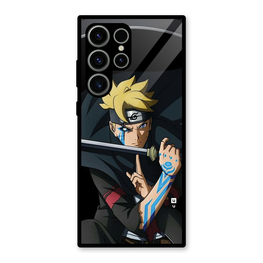 Boruto Uzumaki Stance Glass Back Case for Galaxy S23 Ultra