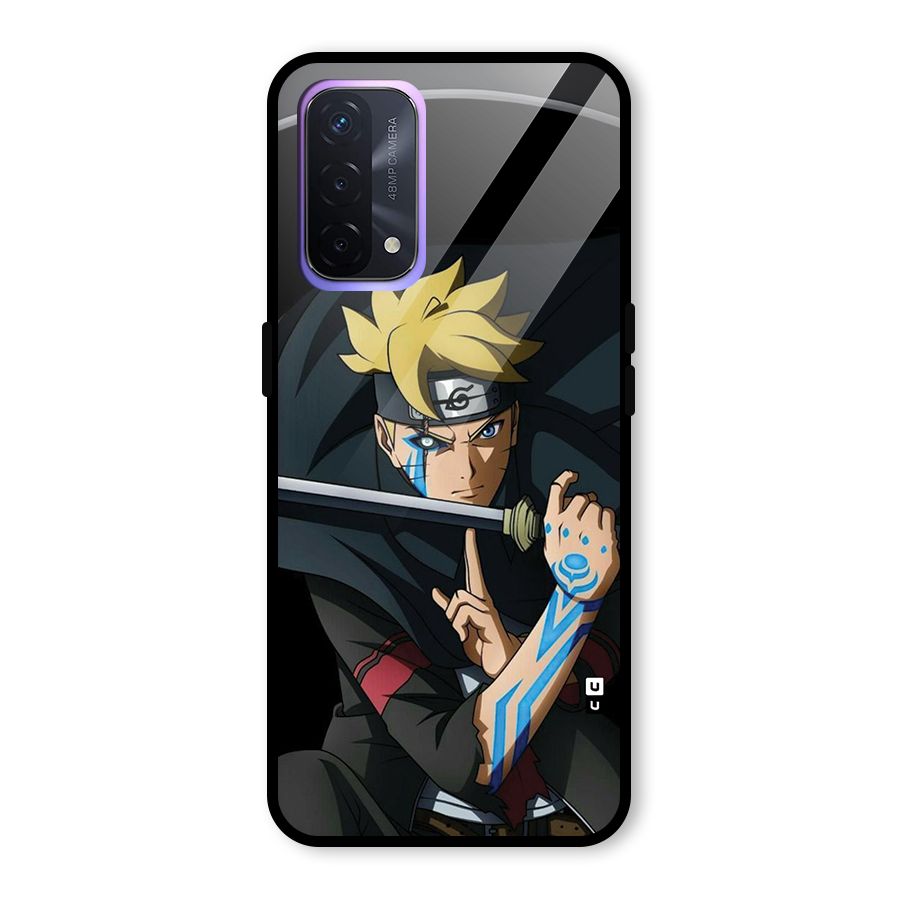 Boruto Uzumaki Stance Glass Back Case for Oppo A74 5G