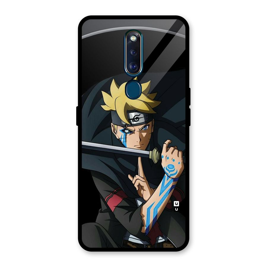 Boruto Uzumaki Stance Glass Back Case for Oppo F11 Pro
