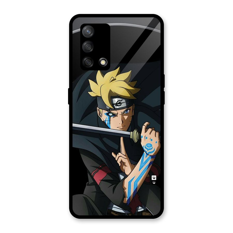 Boruto Uzumaki Stance Glass Back Case for Oppo F19