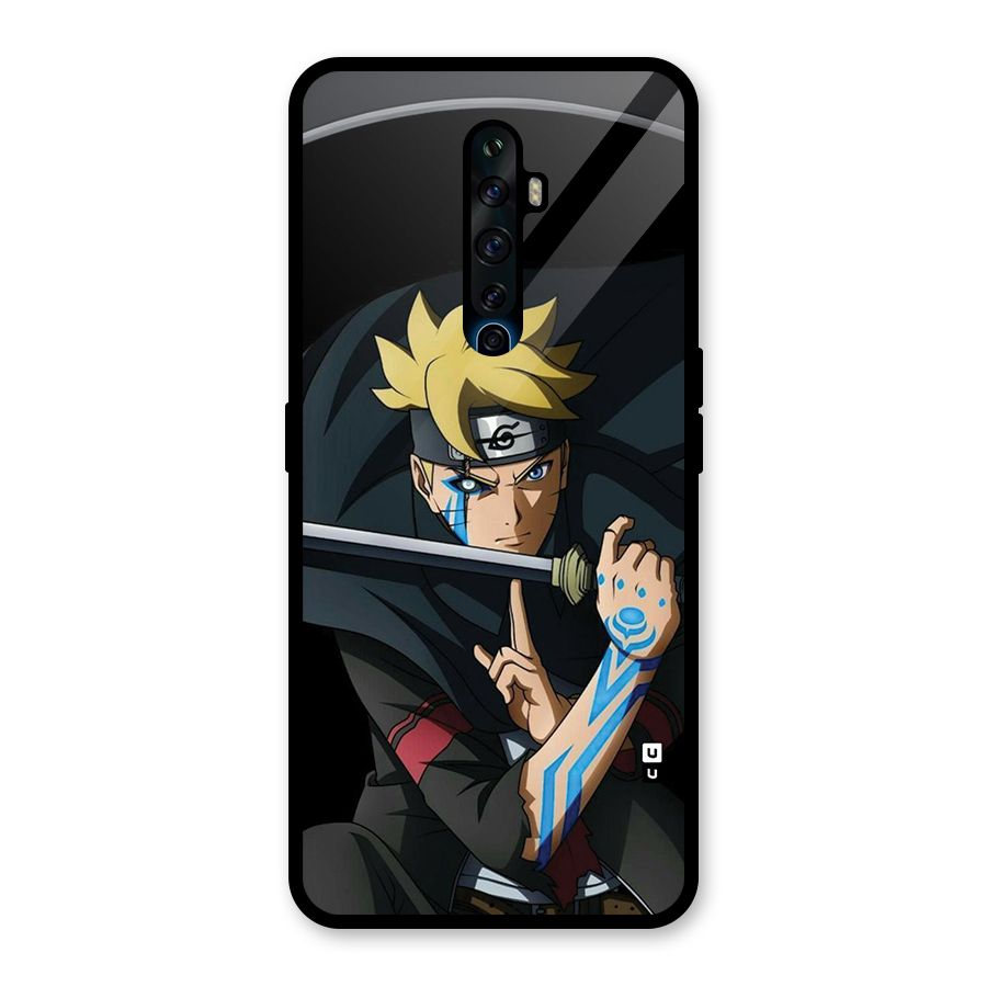 Boruto Uzumaki Stance Glass Back Case for Oppo Reno2 F