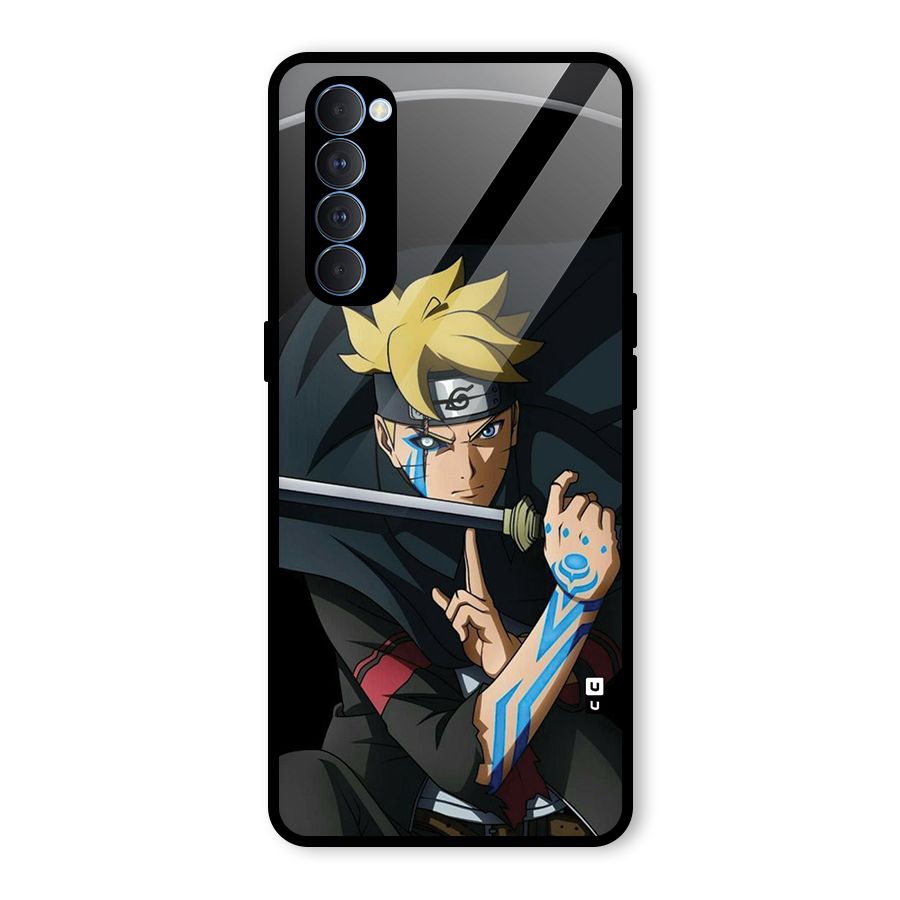 Boruto Uzumaki Stance Glass Back Case for Oppo Reno4 Pro