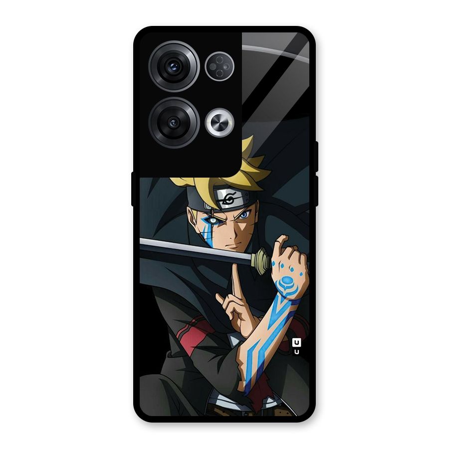 Boruto Uzumaki Stance Glass Back Case for Oppo Reno8 Pro 5G