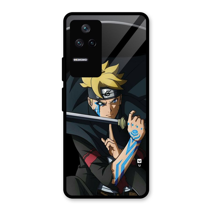 Boruto Uzumaki Stance Glass Back Case for Poco F4 5G