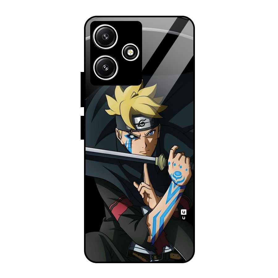 Boruto Uzumaki Stance Glass Back Case for Poco M6 Pro
