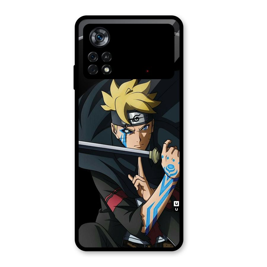 Boruto Uzumaki Stance Glass Back Case for Poco X4 Pro 5G
