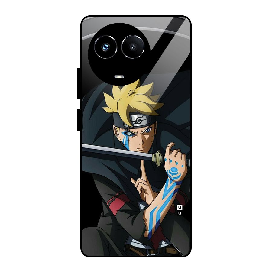 Boruto Uzumaki Stance Glass Back Case for Realme 11X