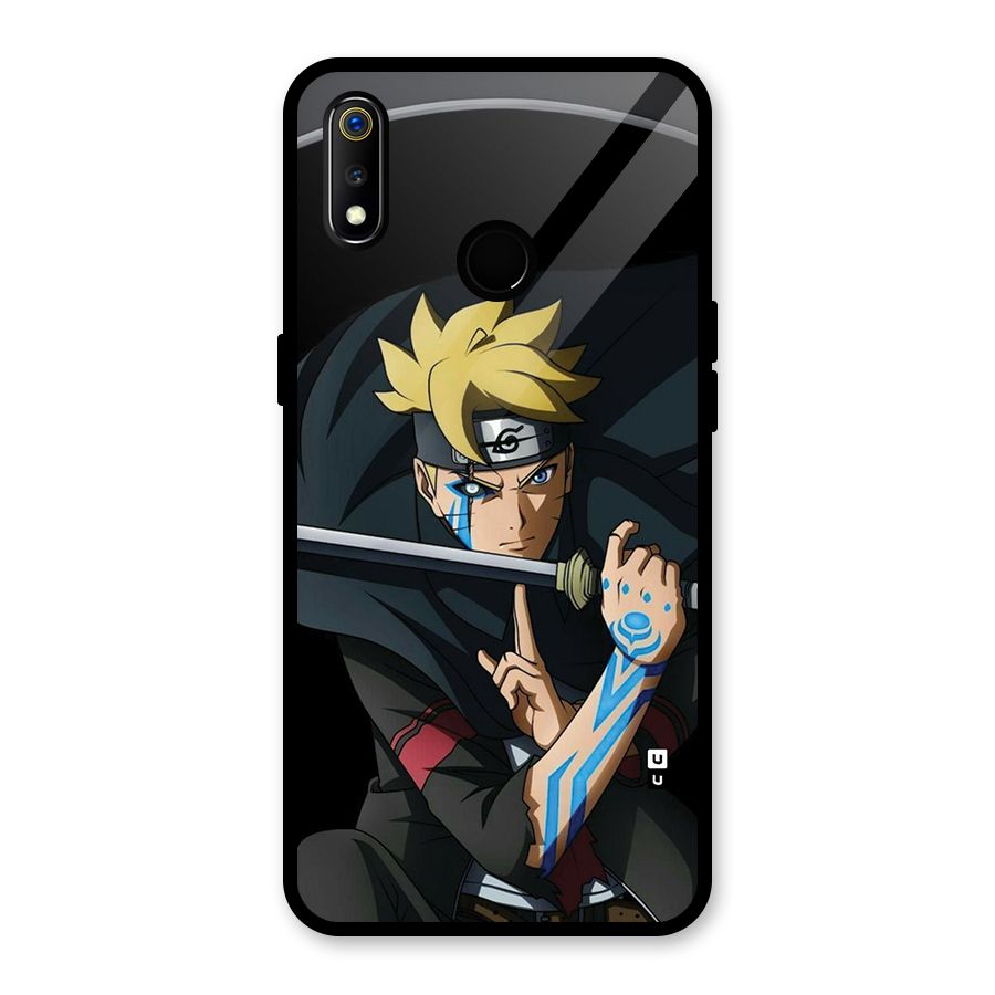 Boruto Uzumaki Stance Glass Back Case for Realme 3i
