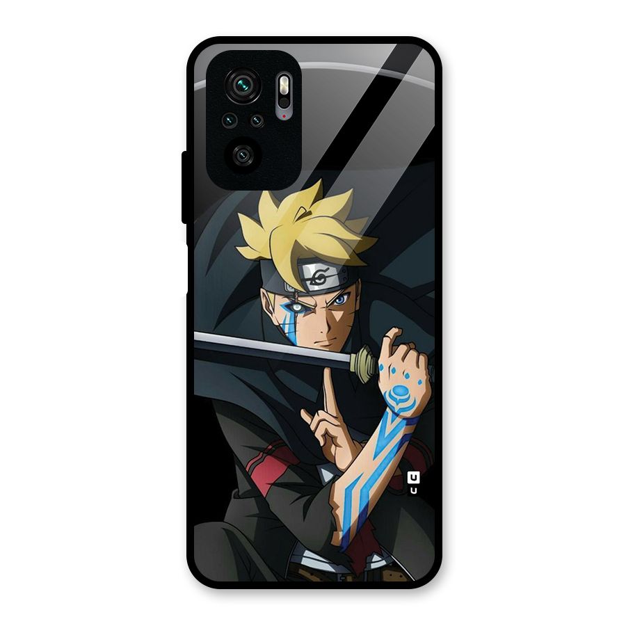 Boruto Uzumaki Stance Glass Back Case for Redmi Note 10S
