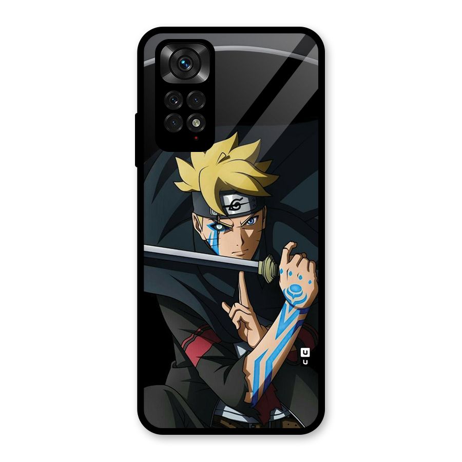 Boruto Uzumaki Stance Glass Back Case for Redmi Note 11S