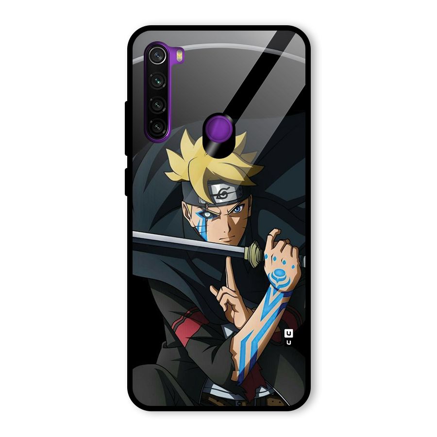 Boruto Uzumaki Stance Glass Back Case for Redmi Note 8