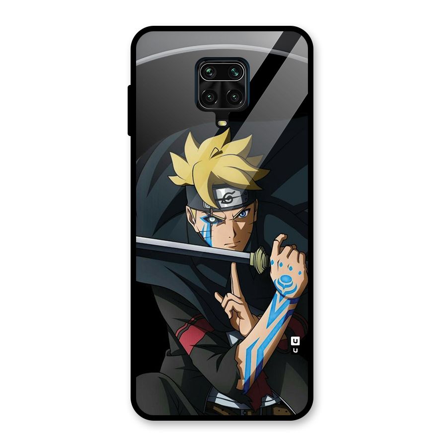 Boruto Uzumaki Stance Glass Back Case for Redmi Note 9 Pro