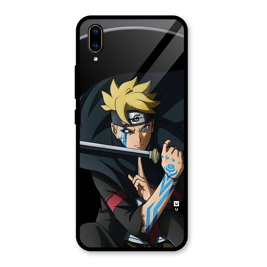 Boruto Uzumaki Stance Glass Back Case for Vivo V11 Pro