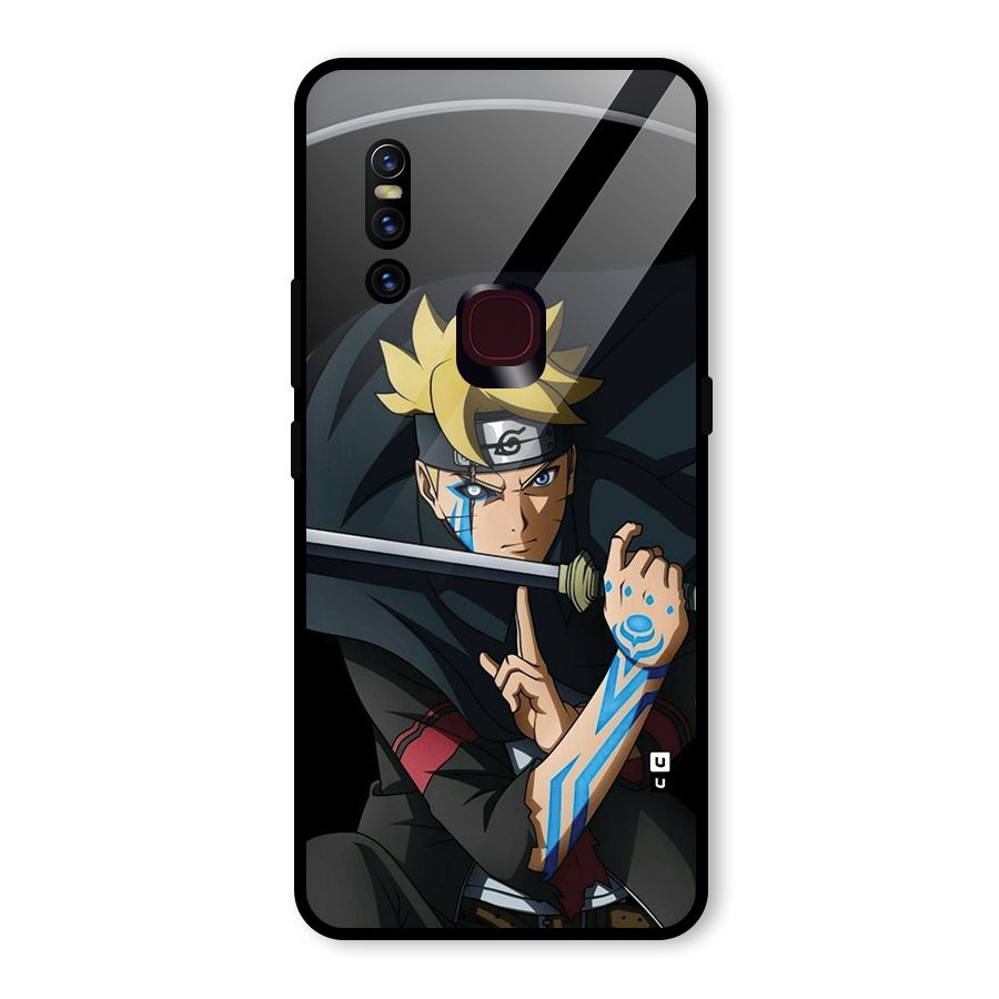 Boruto Uzumaki Stance Glass Back Case for Vivo V15