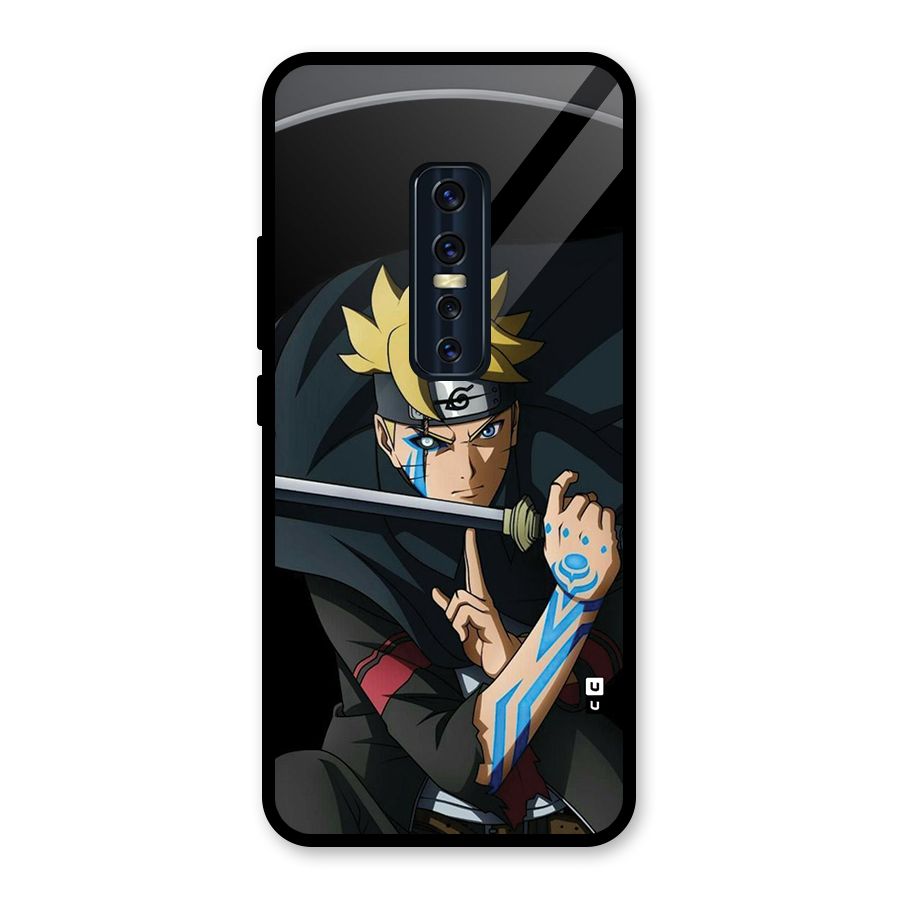 Boruto Uzumaki Stance Glass Back Case for Vivo V17 Pro