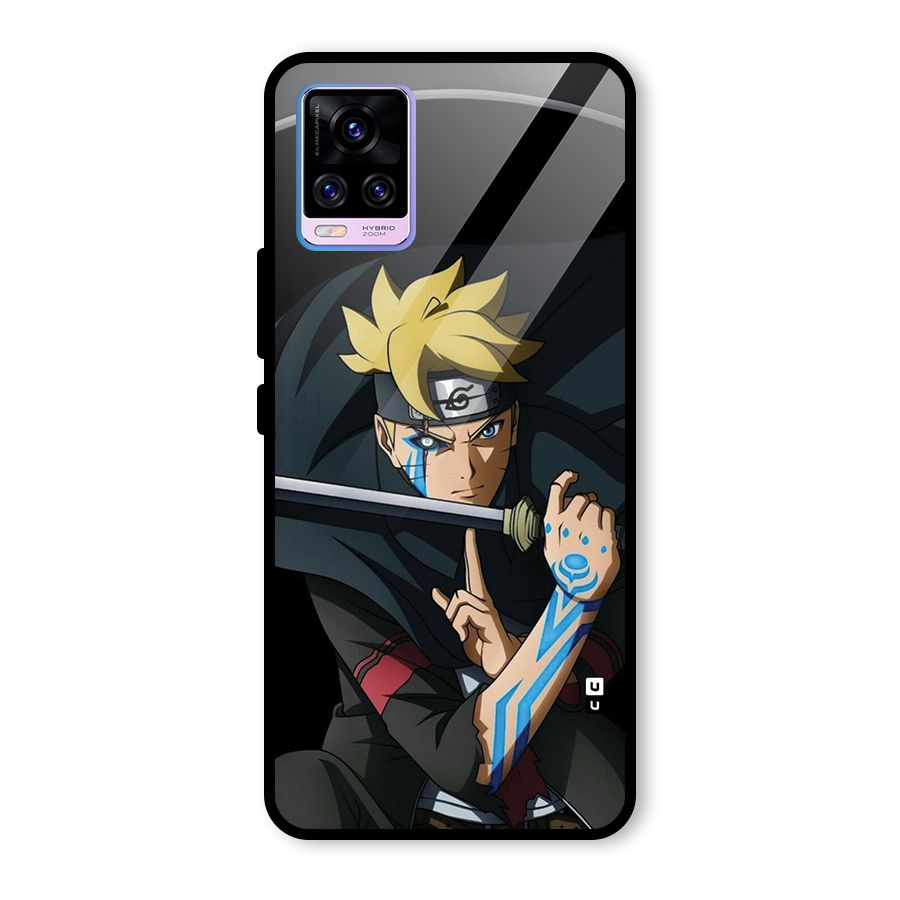 Boruto Uzumaki Stance Glass Back Case for Vivo V20 Pro