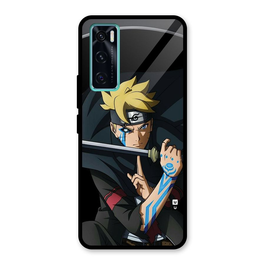 Boruto Uzumaki Stance Glass Back Case for Vivo V20 SE