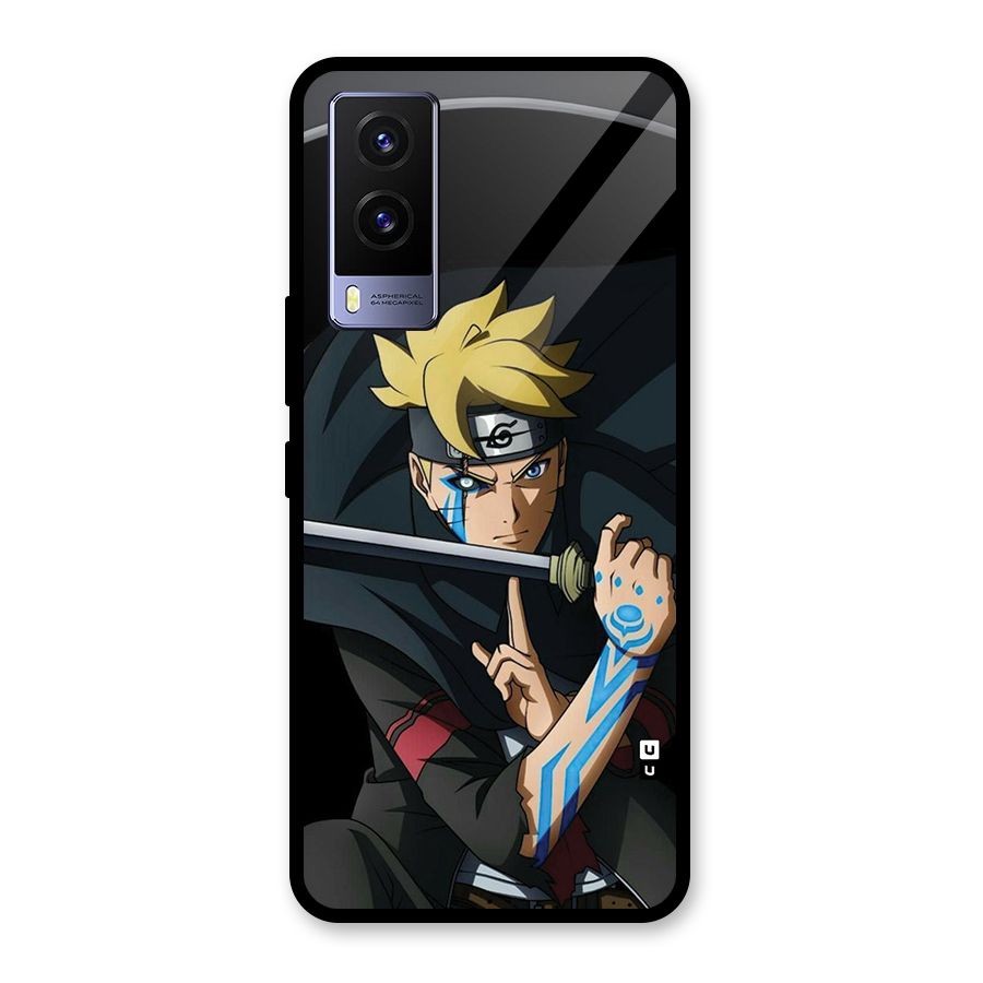 Boruto Uzumaki Stance Glass Back Case for Vivo V21e 5G