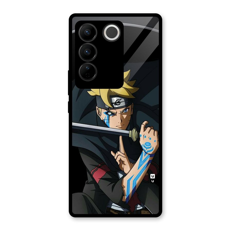 Boruto Uzumaki Stance Glass Back Case for Vivo V27