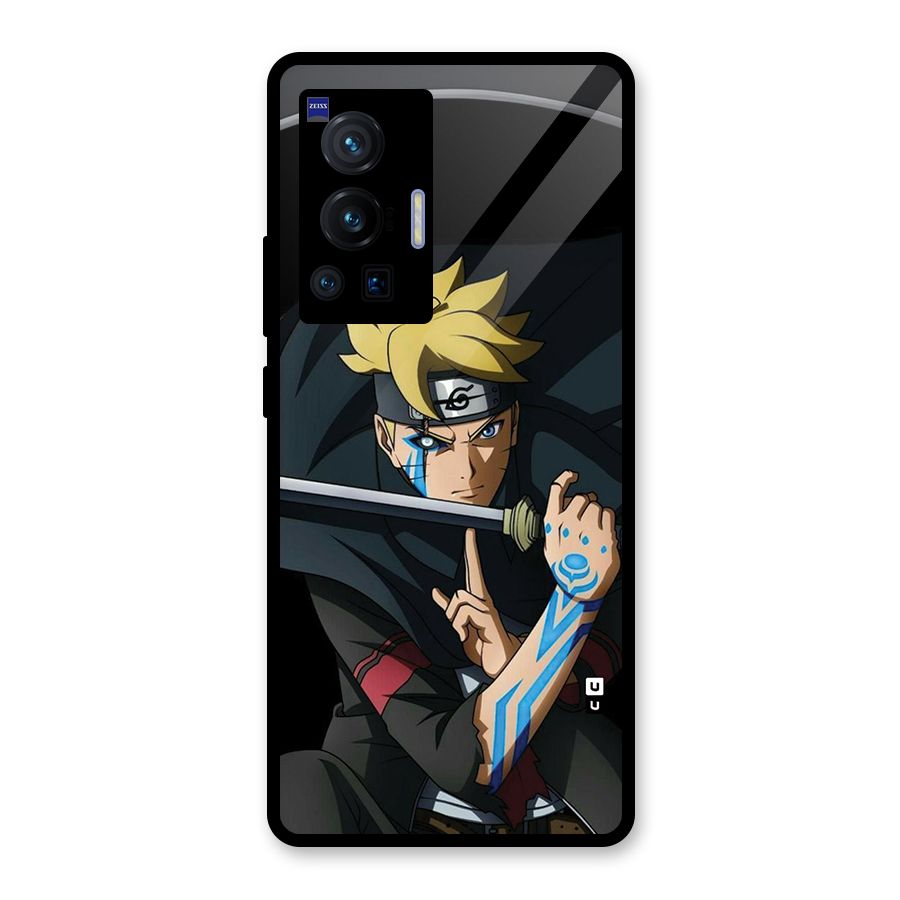 Boruto Uzumaki Stance Glass Back Case for Vivo X70 Pro