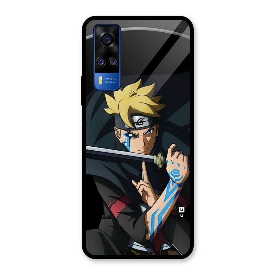 Boruto Uzumaki Stance Glass Back Case for Vivo Y31