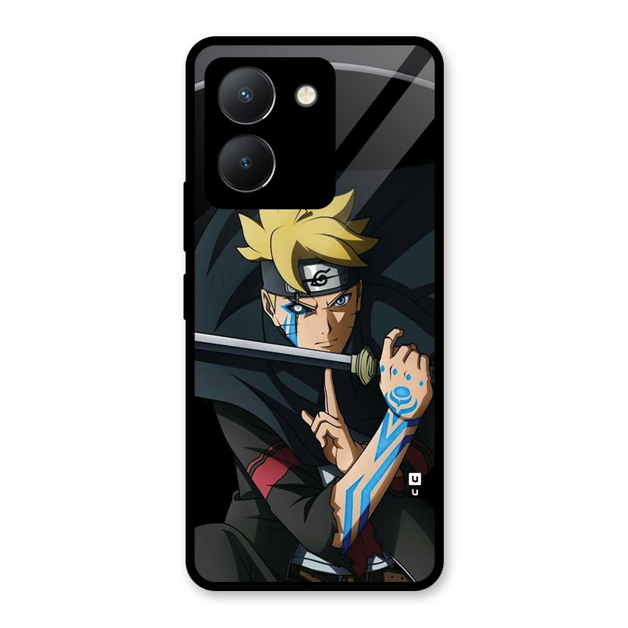 Boruto Uzumaki Stance Glass Back Case for Vivo Y36
