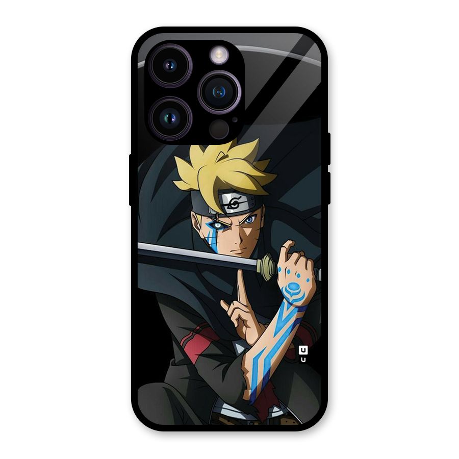 Boruto Uzumaki Stance Glass Back Case for iPhone 14 Pro